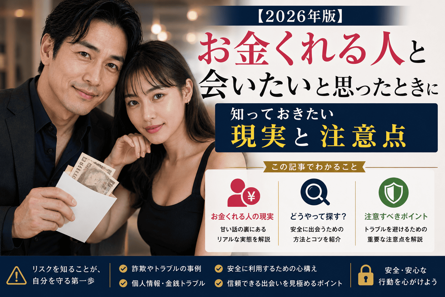 お金くれる人と会いたいと思ったときに知っておきたい現実と注意点【2026年版】